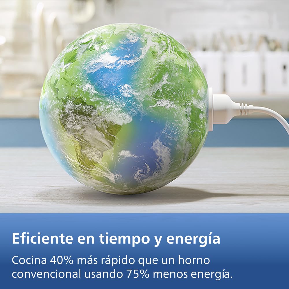 Philips Dual Basket Airfryer Serie 1000-7,1 l de capacidad, tecnología RapidAir, 10 funciones en 1, 90% menos de grasa, diseño compacto, aplicación de recetas HomeID (NA154/00)