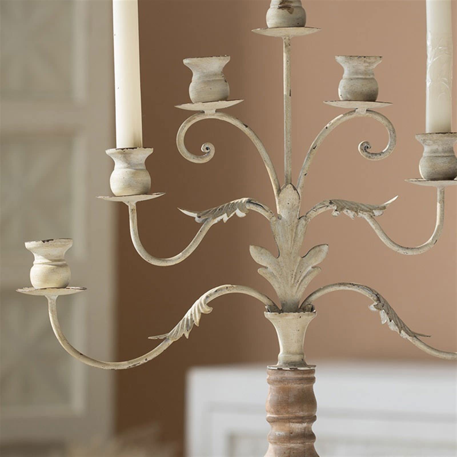 Portavelas Candelero Cena a la luz de Las Velas Candelabro 7 Hoyos Decoración