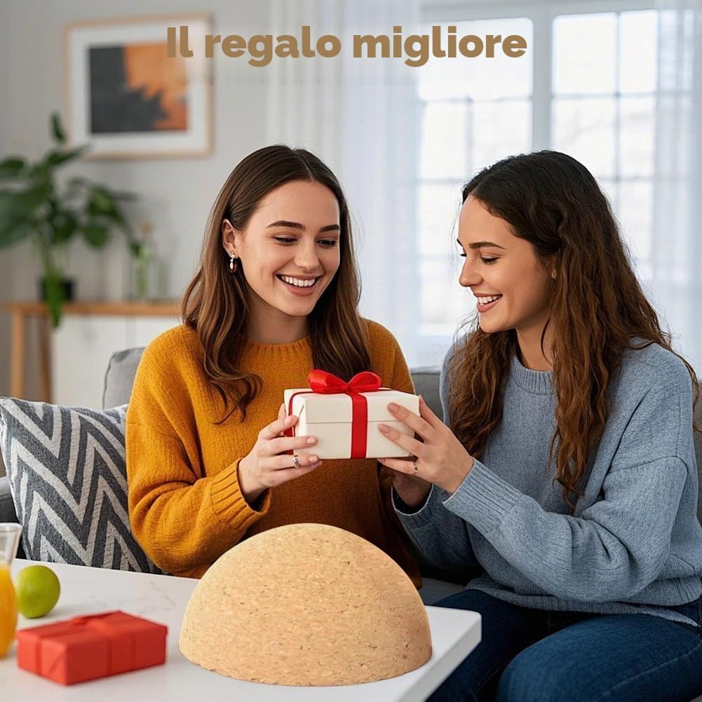 Balance Board - Semisfero in sughero massiccio, per fitness, yoga, diametro 15 cm, altezza 7,5 cm, semisfero in sughero per bambini e adulti, adatto per Balance Boards