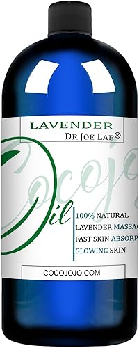 Dr Joe Lab Mezcla de aceites esenciales de lavanda para aromaterapia de tejido profundo mezclado con jojoba y otros aceites ricos y naturales a