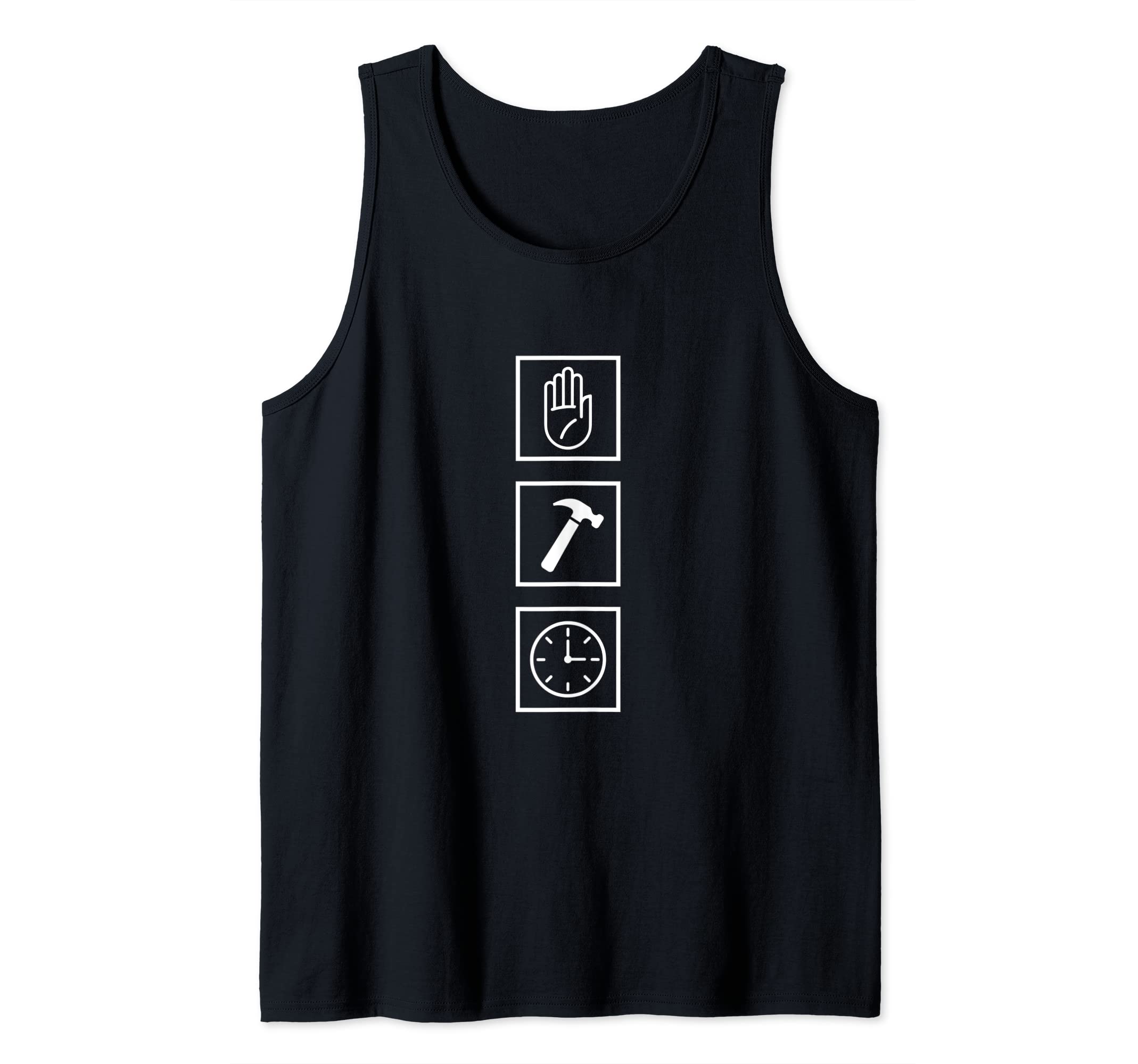 SpazzoFunny - Stop Hammer Time Graphic icon T-shirt Tank Top