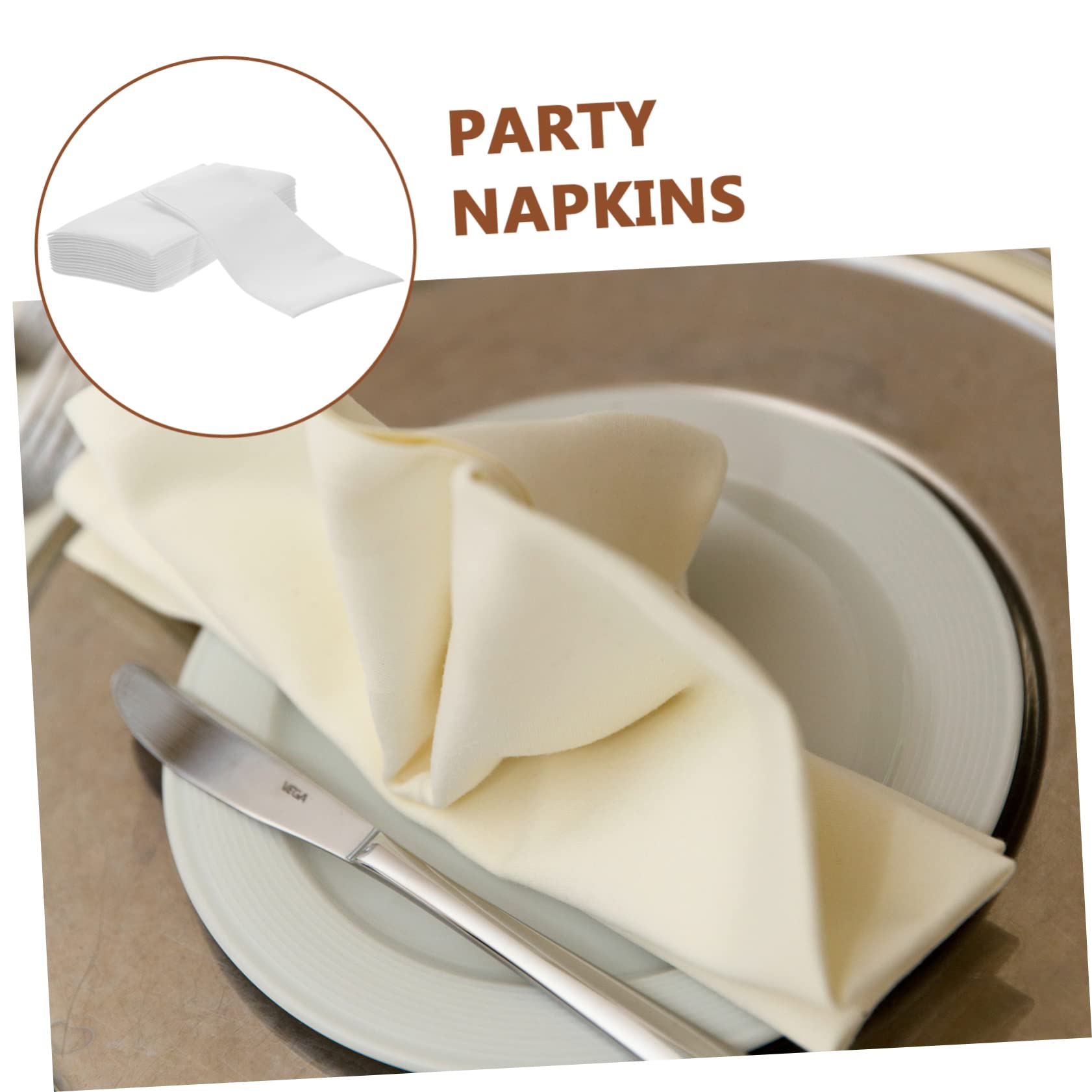 Beavorty 100 Servilletas Desechables de Pulp de Madera, Ligeras y Fáciles de Romper para Bodas y Fiestas de Verano