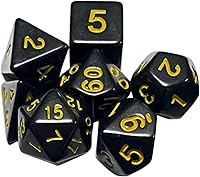 Vista 5 de Juego de 7 dados DND, juego de dados poliédricos para juegos de rol D&D, dados RPG para juegos de rol, juegos de mesa