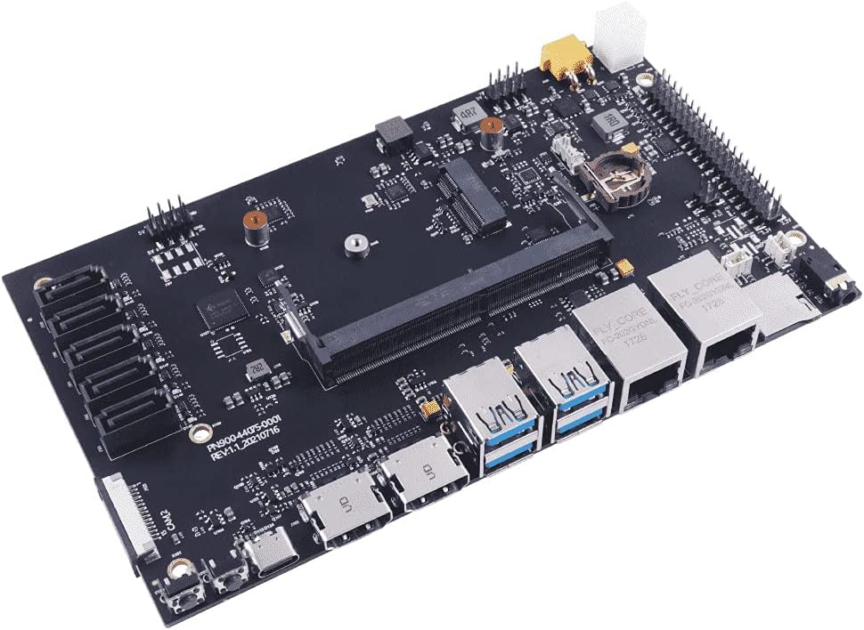A205 Carrier Board for Jetson Nano, Jetson Xavier NX with Compact Size and Rich Ports. (6 CSI Camera, 2 HDMI, 5 SATA, M.2 Key E Supported etc.)