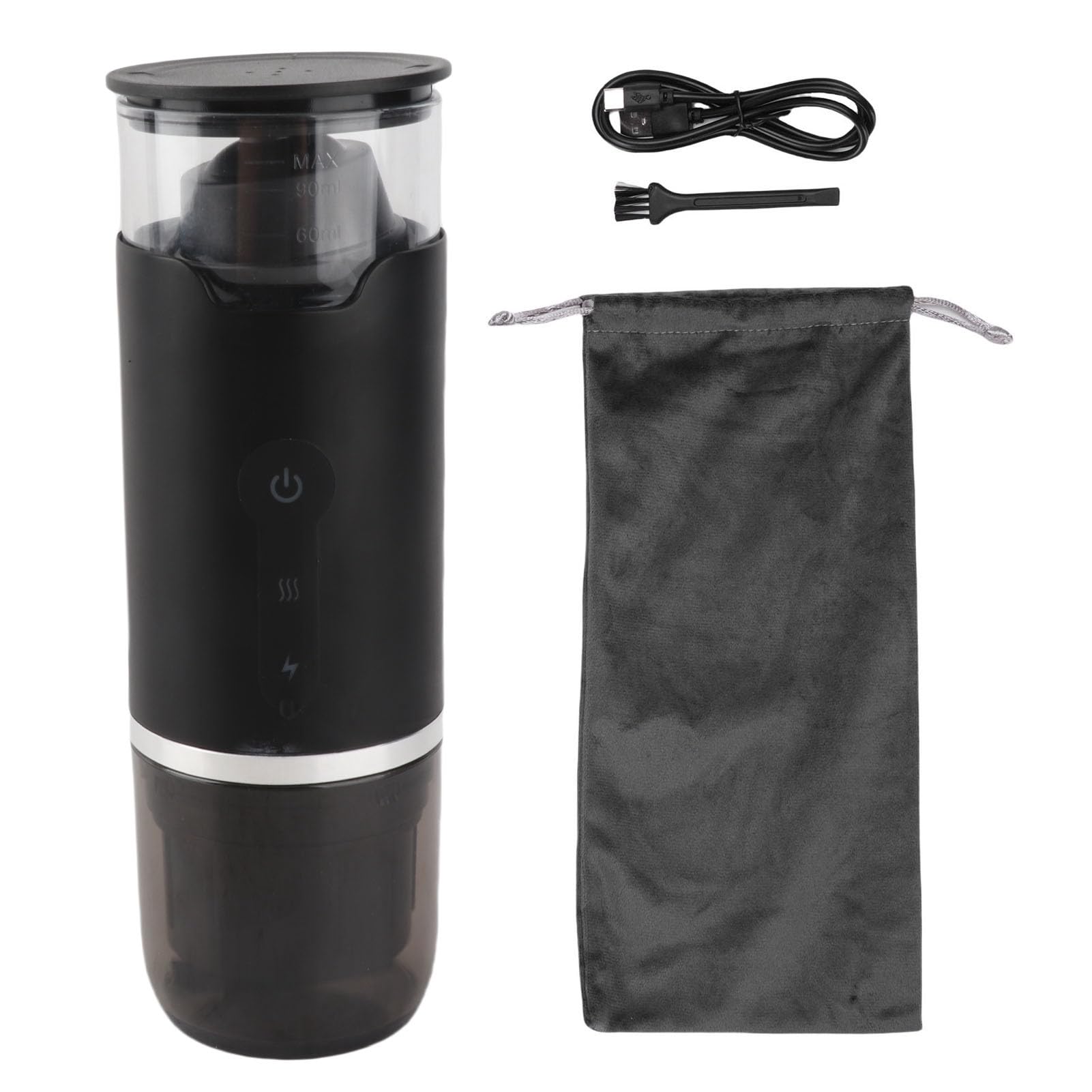 Haofy de de café Portátil Café de Automóviles Pequeñas Cafeteras con Presión de 15 Bares para Cápsulas de DG Café de café Cartuchos
