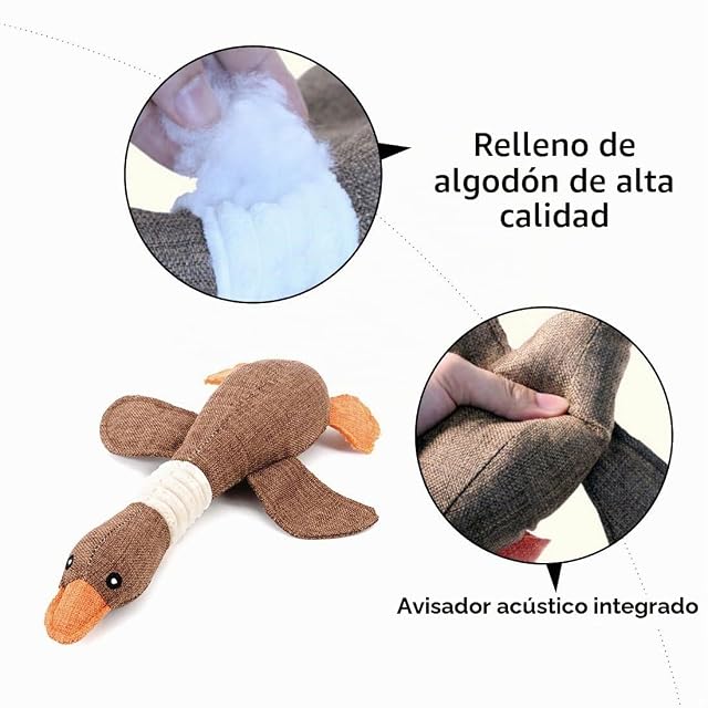 Foto 2 de 3 de CCCompany Juguetes masticables para Perros de Ganso Salvaje de Peluche para Cachorros