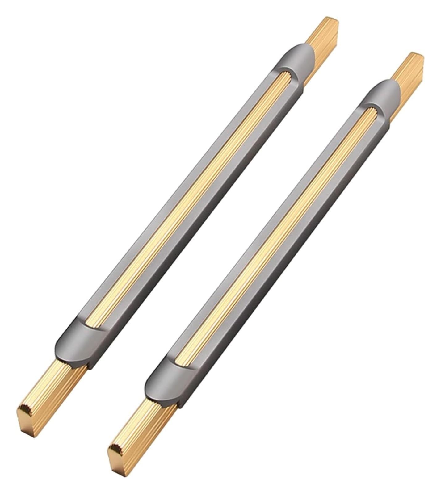 Tiradores de armario sólidos en gris y dorado de 155mm para un diseño premium