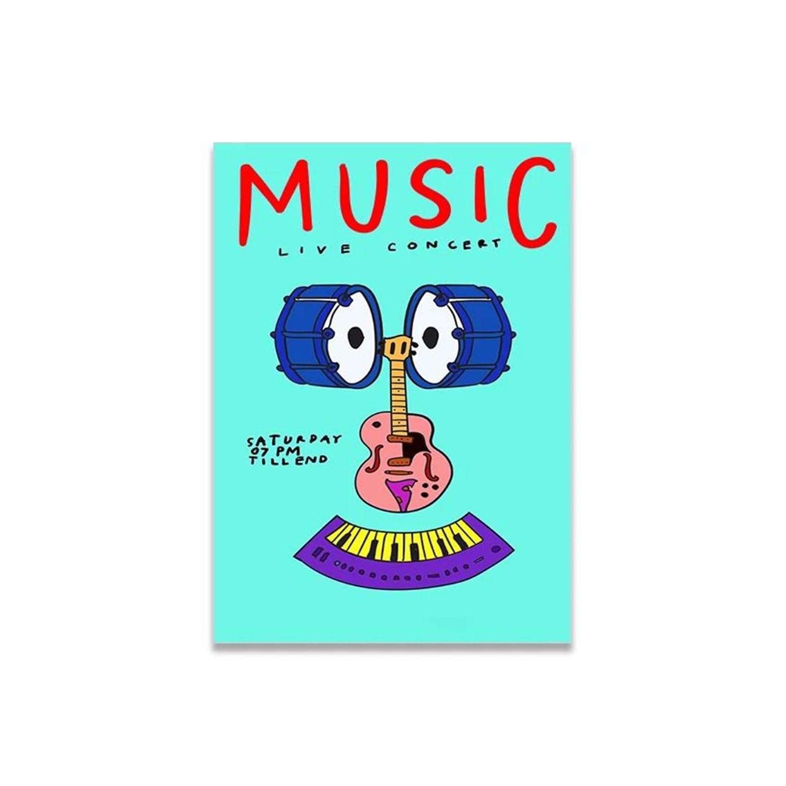 Tableau déco musique pour habiller un mur vide salon chambre 20x30