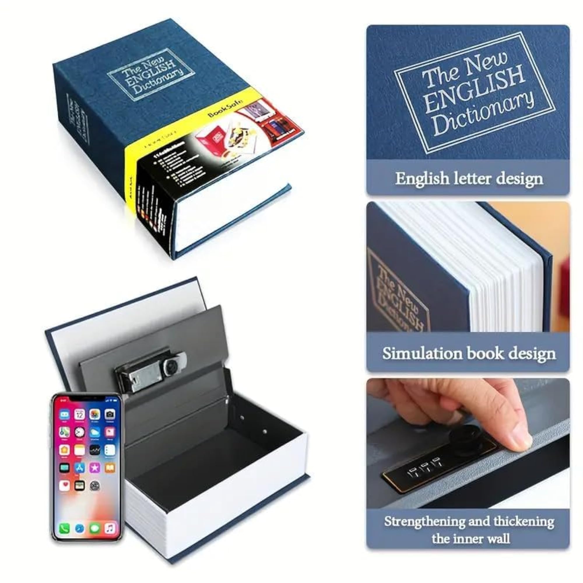 Book Safe with Combination Lock