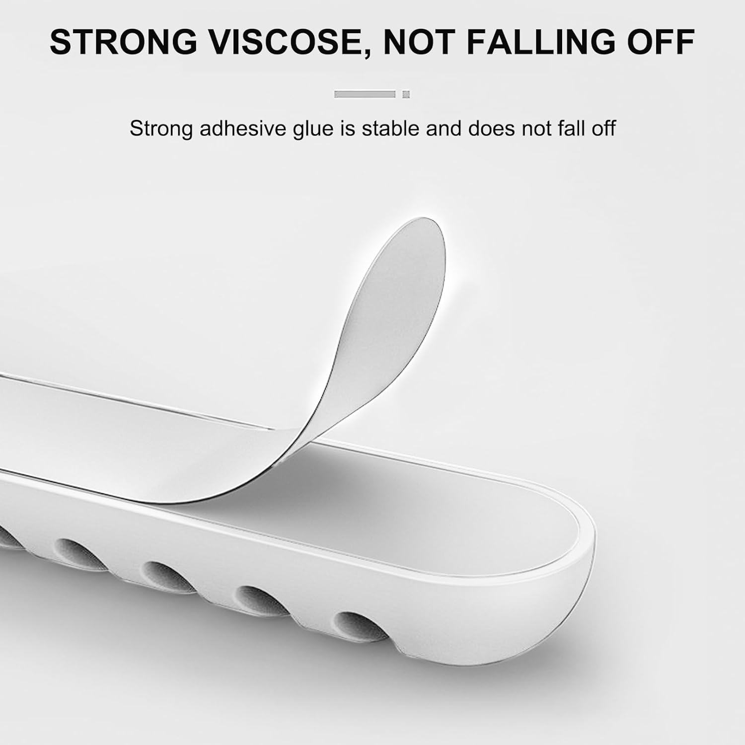 6 Pack Cable Holder Clips for Desk, White Cable Clips for Office, Self Adhesive Cord Holder for Nightstand, Cord Clips for Phone Charger, Wire Organizers for Cords, Cable Management Clips for Computer