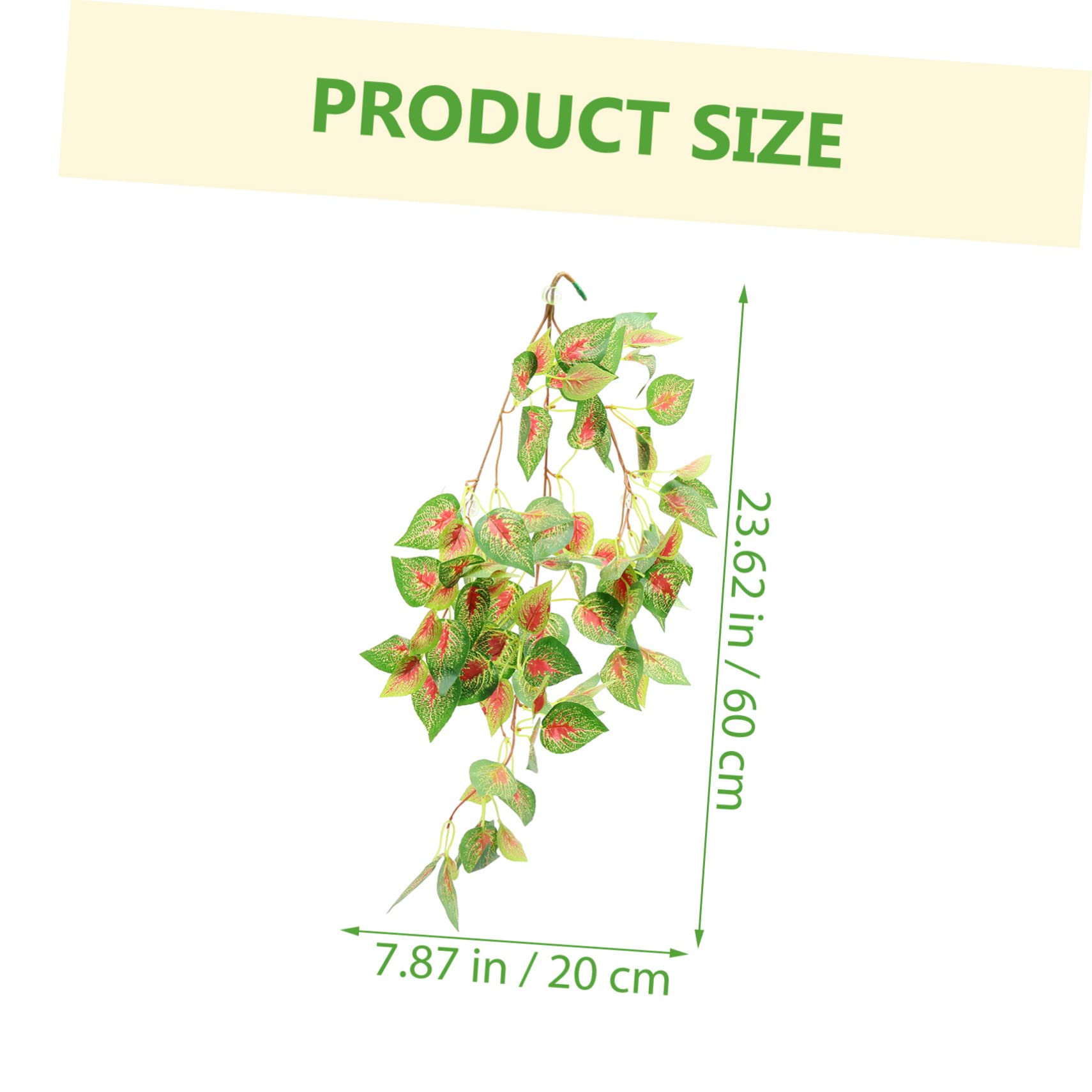 Toddmomy Artificial Plant Wall Hanging Durable Decorative Reptile Plant Leaves Reptile Cage Decoration