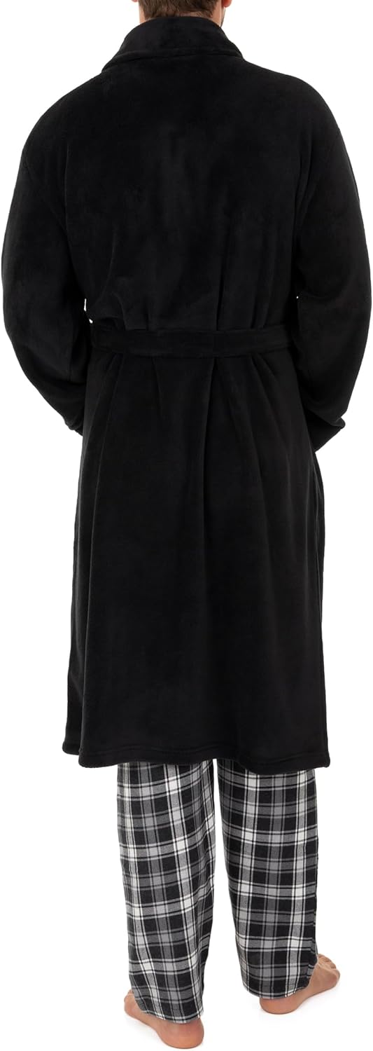 Van Heusen mens Comfort Soft Fleece Robe - Image 2
