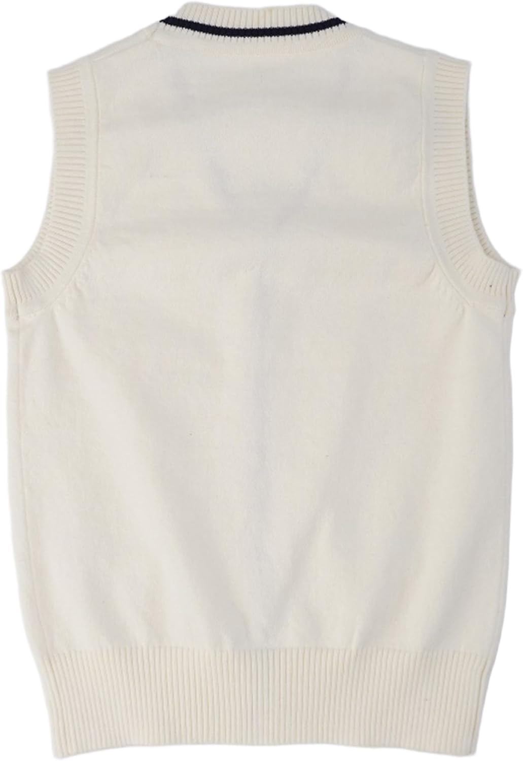 Linjinx Kids Girls Boys Sweater Vest V Neck Sleeveless Knitted Cardigan School Uniform Tops Waistcoat with Fake Pockets