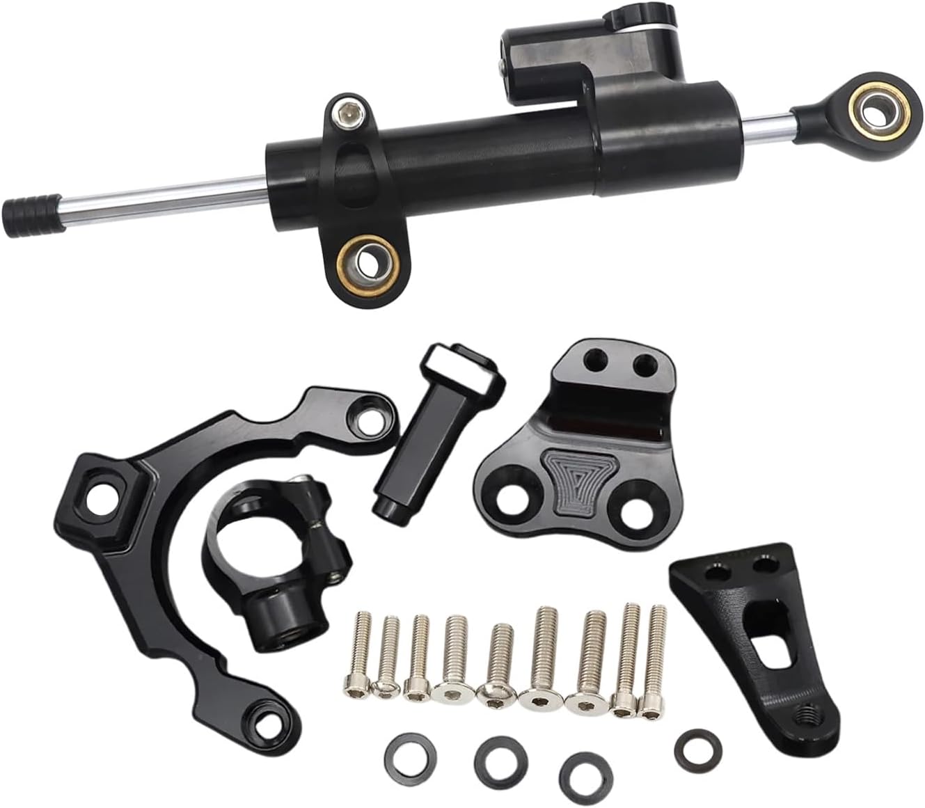 For Kawasaki Z900 Motorcycle Steering Damper Stabilizer Mount Bracket Support Kit 2017-2021 (Carbon Fiber)