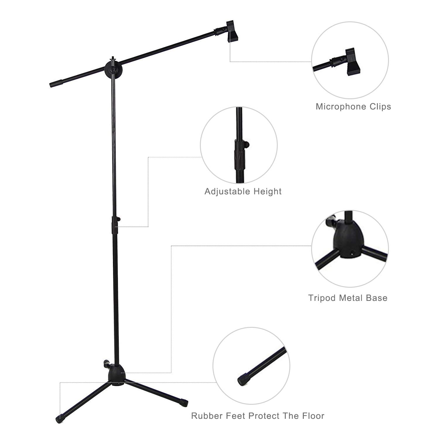 Celldeal Microphone Stand Set Microphone Stand Arm with Adjustable