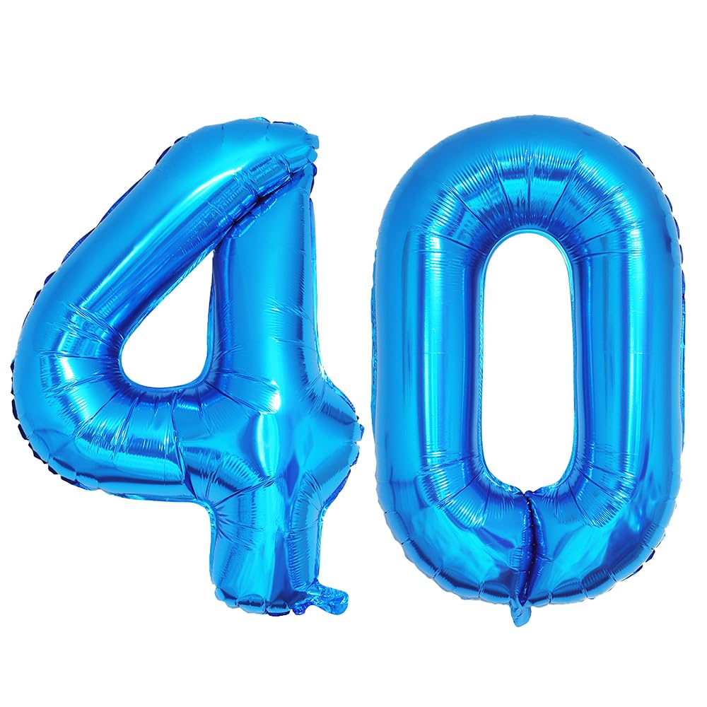 Foil Globo Número 5 Azul 40" (101cm), Inflable Helio o aire, Gigante Numeros 0-9, 10-19, 20-29, 30-100, Grande Globos Decoración para La Boda Aniversario y Cumpleaños Fiestas — view 252