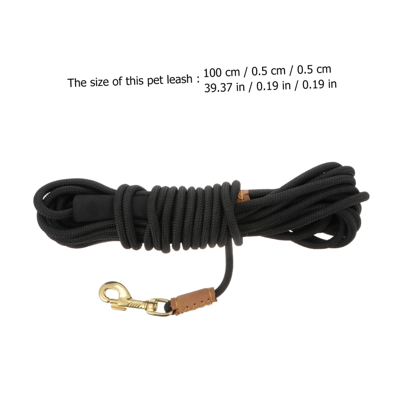 Laisse de Traction pour Chien Mètres Laisse Durable et Confortable pour Promenade et Entraînement des Animaux de Compagnie pour Chiens de Moyenne à Couleur Noire
