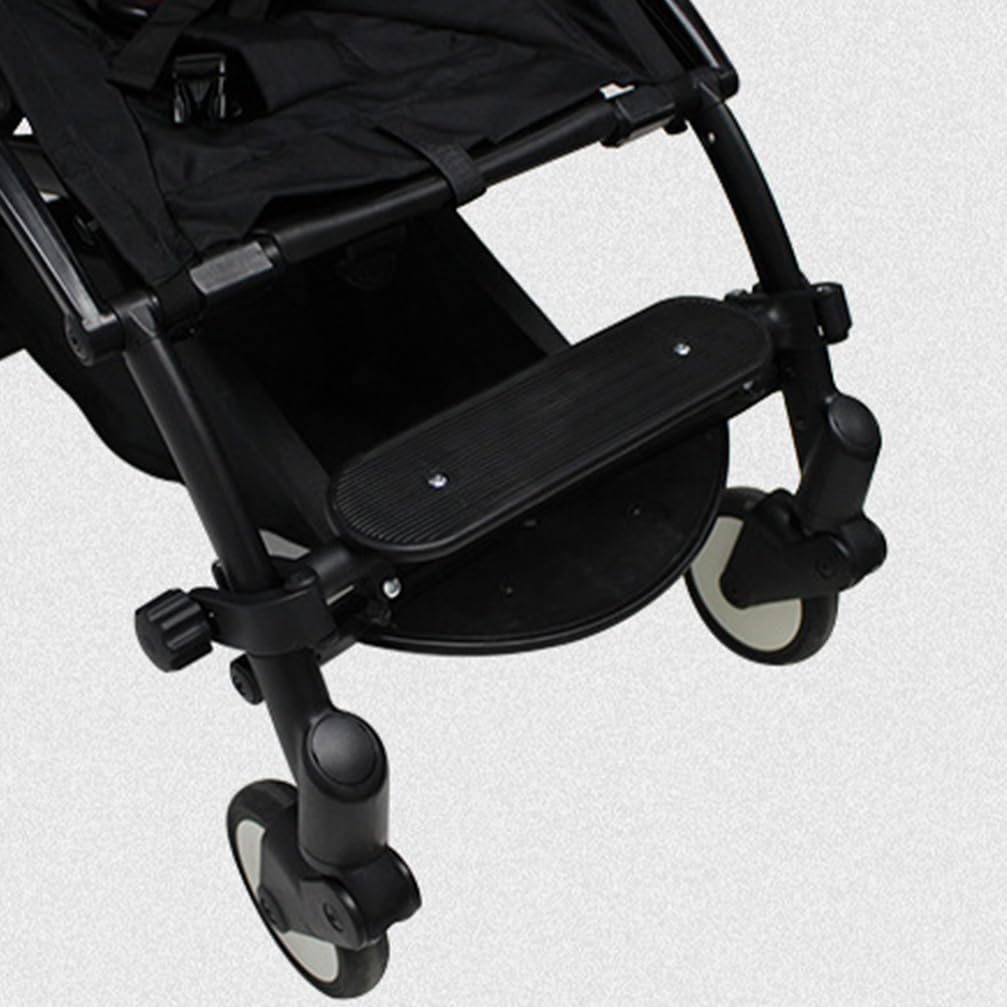 Rallonge de Marchepied pour Poussette Bébé Réglable en Plastique Noir