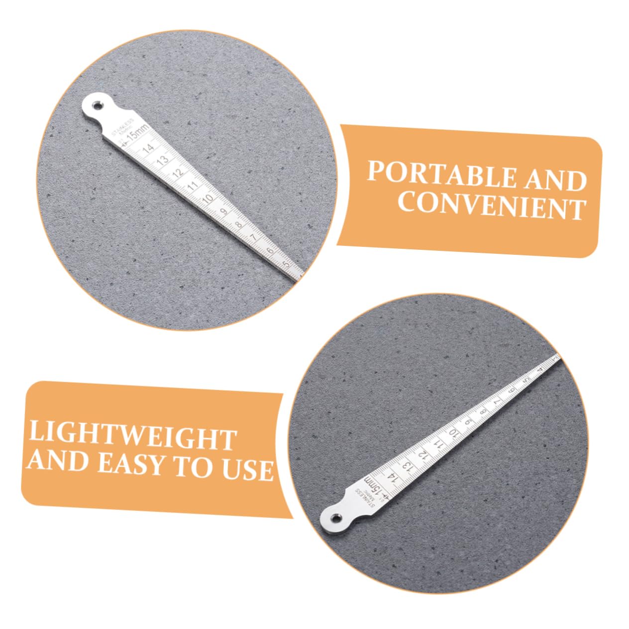 2pcs Stainless Steel Gap Ruler Feeler Gauge Thickness Gauge Tool for Measuring Gap Width Gaps Gauge Gap Width Measuring Tool Filler Gauge Tool for Measuring Thickness Silver OSALADI