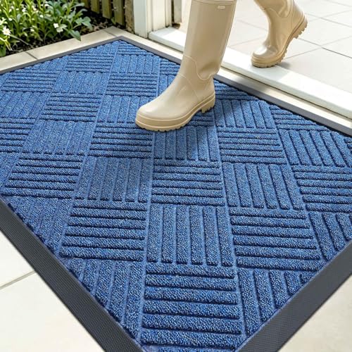 Image of OLANLY Front Door Mat Outside Entrance 35x23, Waterproof Heavy-Duty Doormat