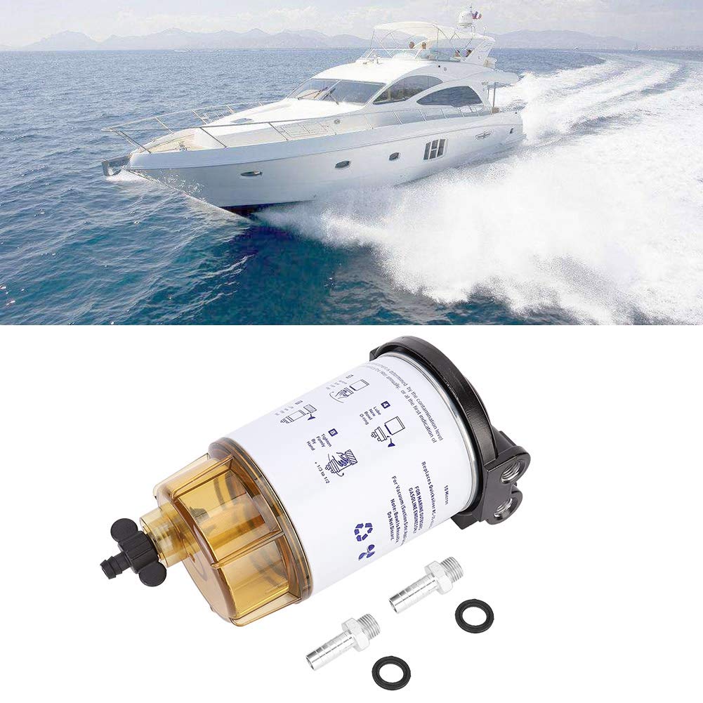 Separador de Agua para Motor Fuera de Borda 35 60494 con Filtro de y Roscas de 11/16 Pulgadas Compatible con Embarcaciones y Sistemas de Alto Rendimiento