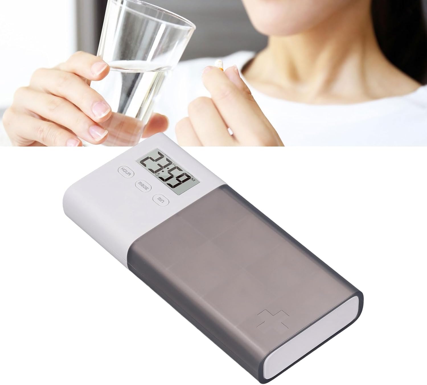 Electric Pills Organizer, USB Rechargeable Digital Tablet Box Storage Case with 5 Sets Alarm Reminder for Travel Dispenser