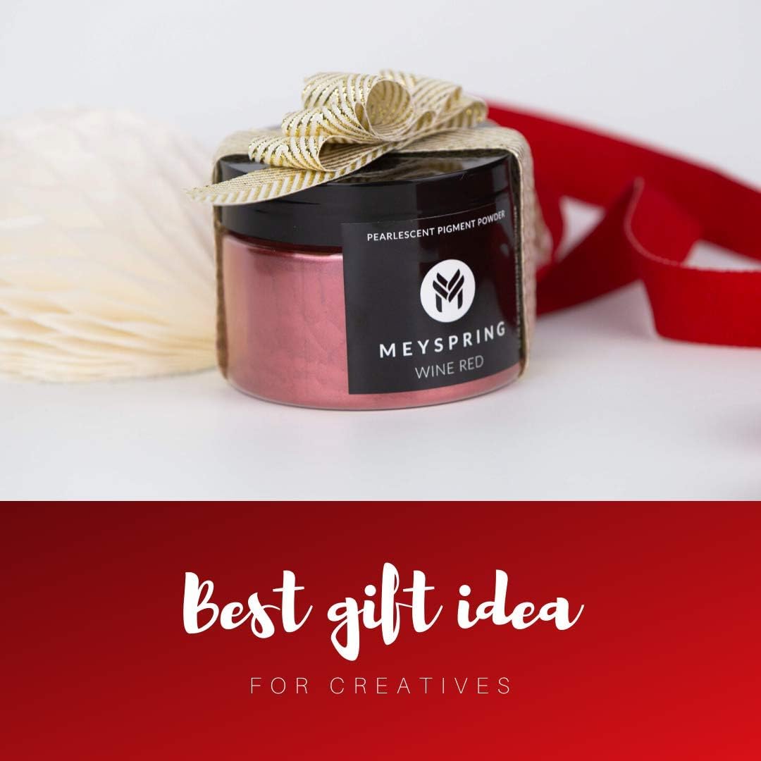 MEYSPRING Red Mica Powder - Resin Color Pigment for Resin Art - 50 Grams - Cosmetic Grade Mica - Lip Gloss Pigment Powder - Image 6