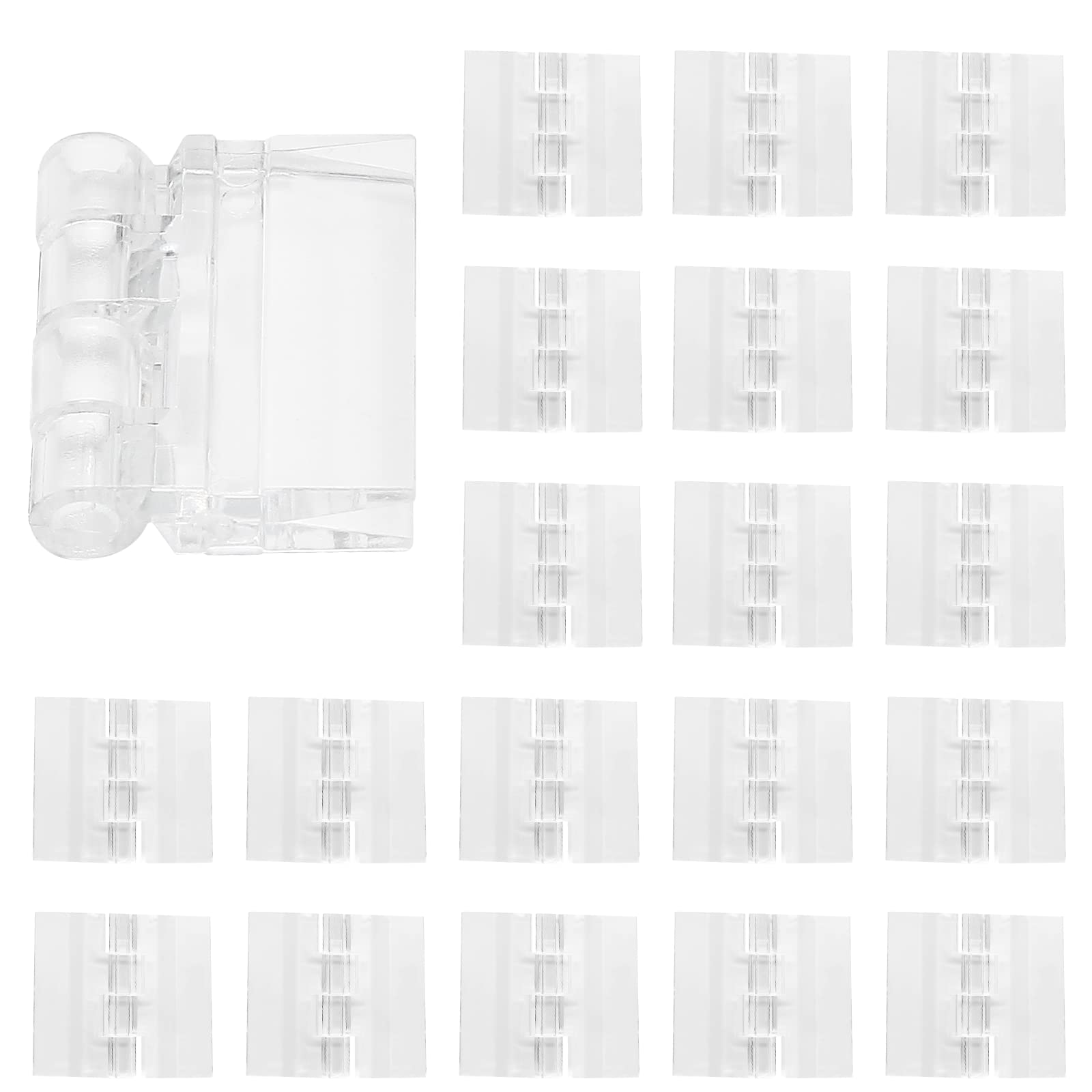 Clear Acrylic Hinges - 20 Pack -1 Clear Acrylic Hinges - 20 Pack -1