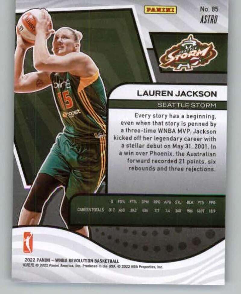 Miniatura 2 de Panini WNBA Revolution Astro #85 Lauren Jackson Seattle Storm - Tarjeta de intercambio de baloncesto 2022