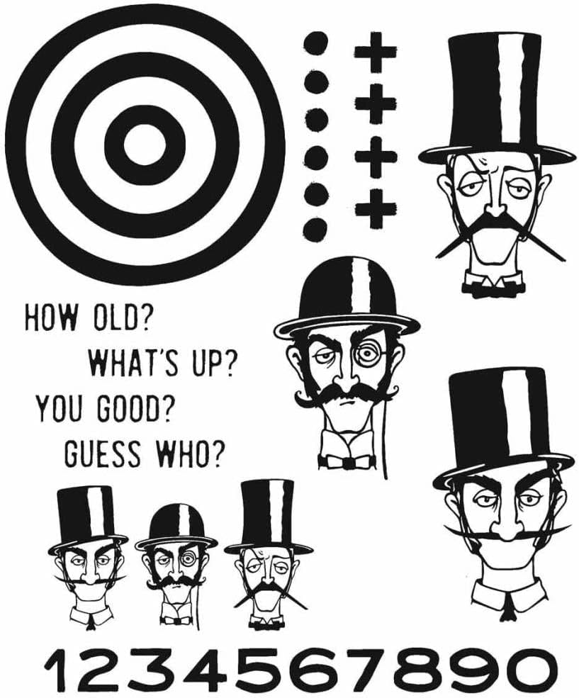 Tim Holtz - Stampers Anon Cling RBBR Stamp Set INQUISITIV, Inquisitive