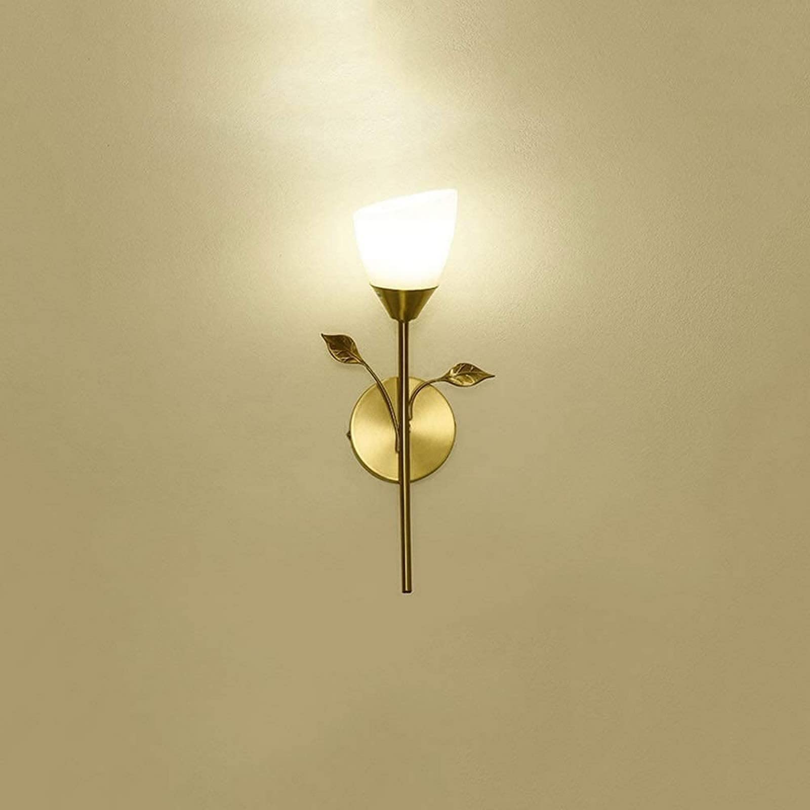 Candelabro de cristal moderno con soporte de latón para mesita de noche 8