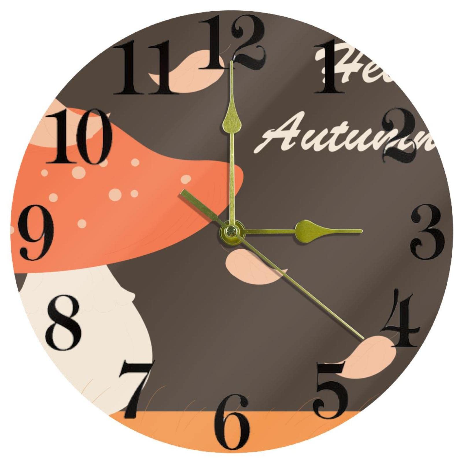 Horloge silencieuse sans tic-tac Hello Autumn à piles pour école