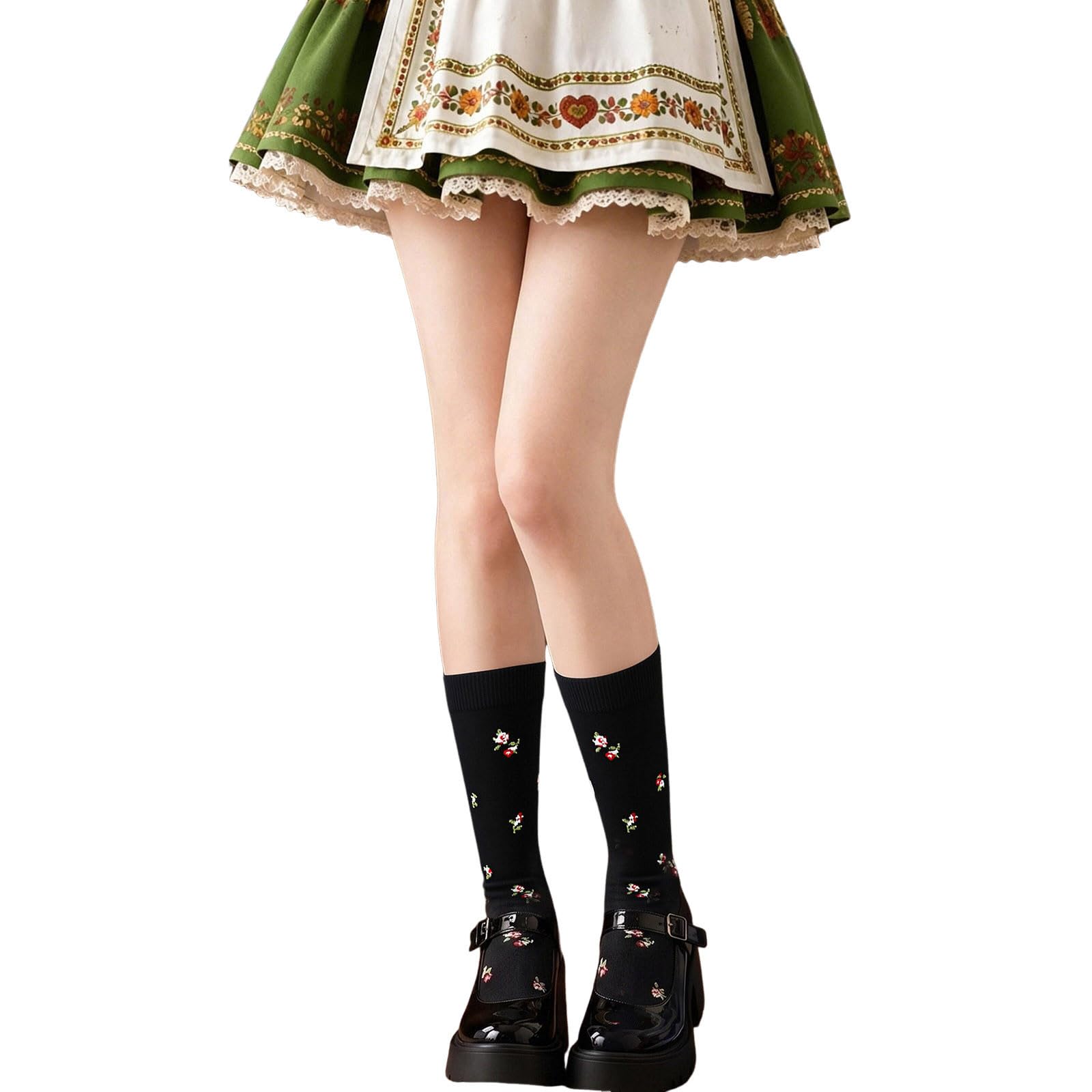 Trachtenstrümpfe Damen Lange Trachtensocken Oktoberfest overknee Strümpfe