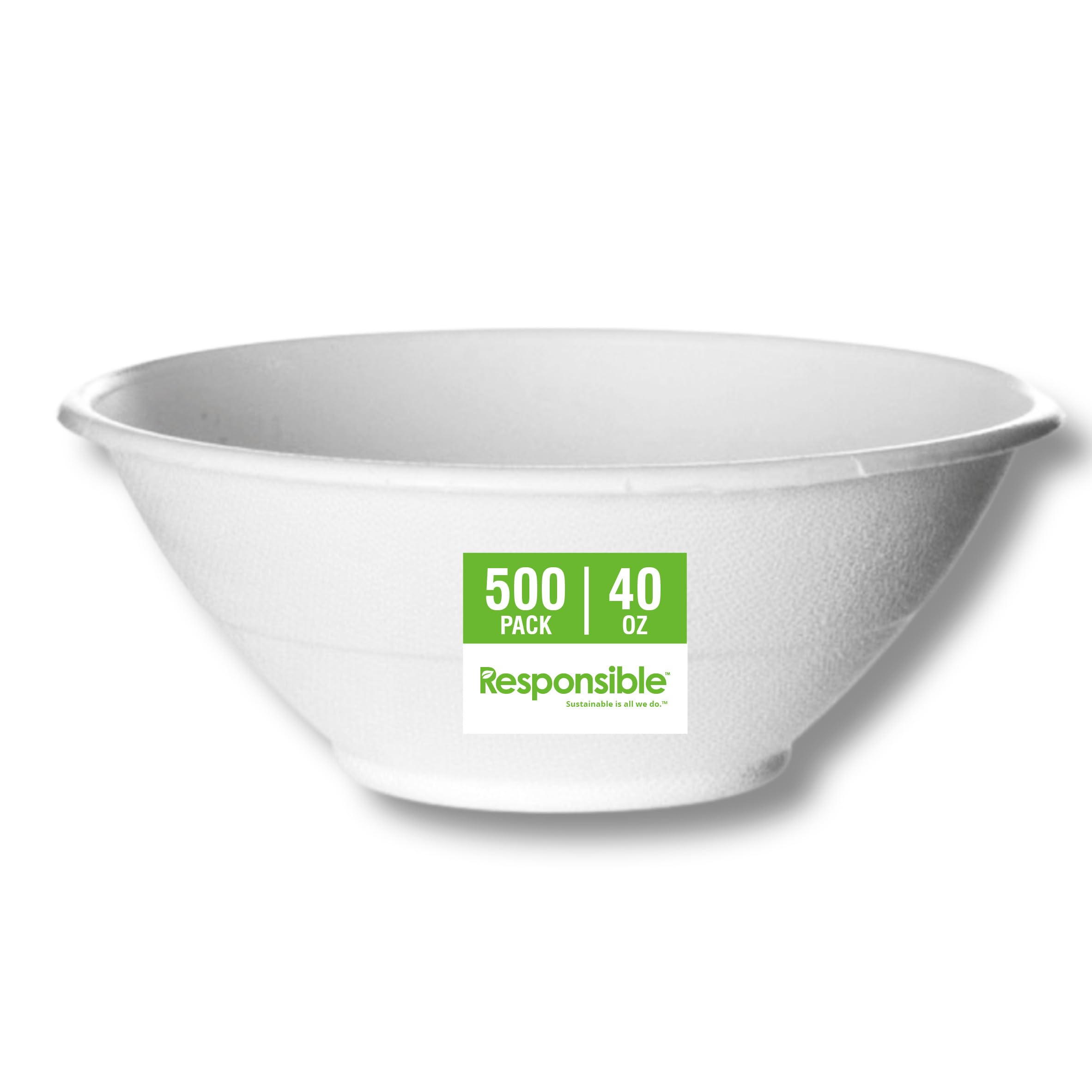 Responsible Products 40 oz (500 Count) / Natural Brown / Casual Bowls