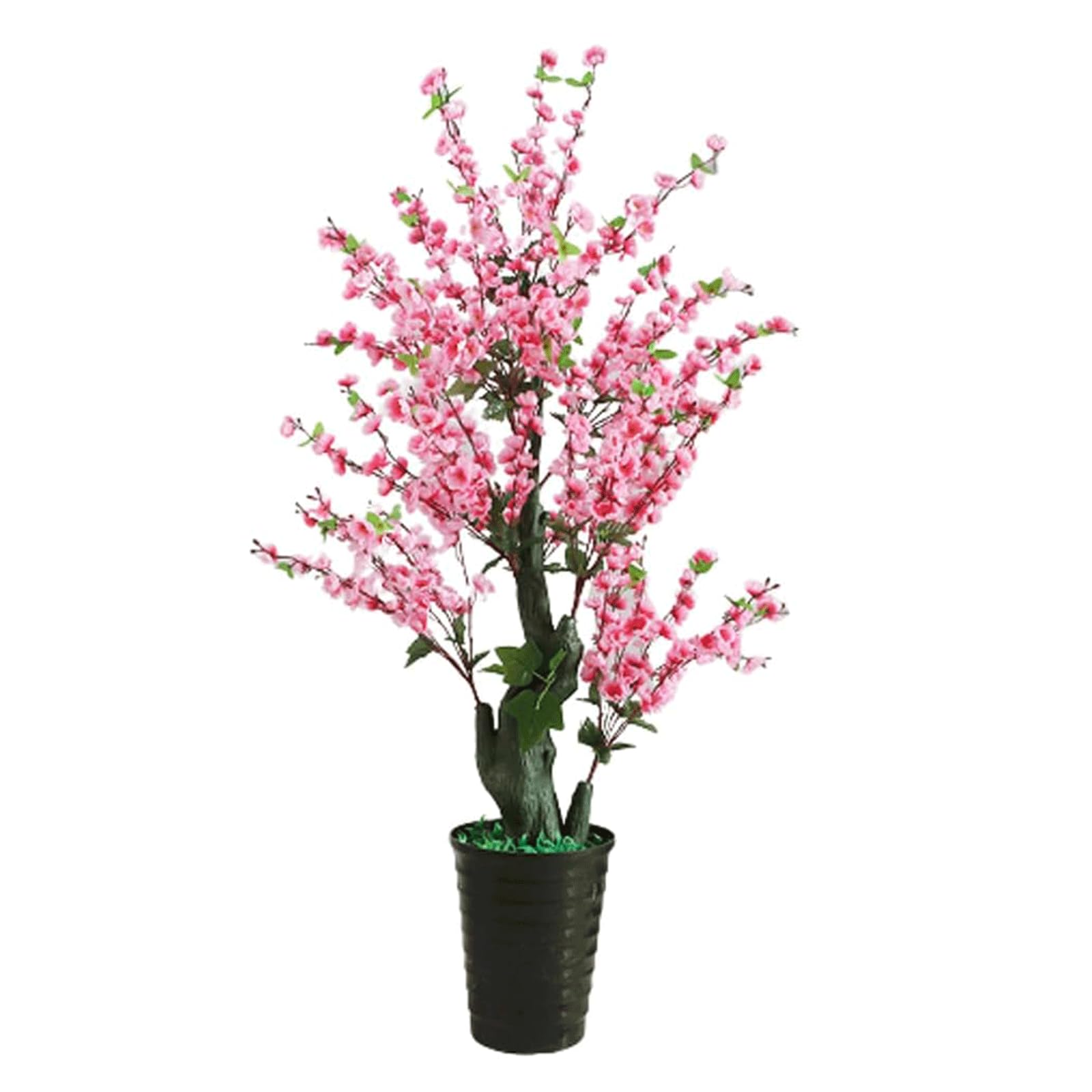 GLJTUO fake tree 150cm/4.9ft Fake Tree Artificial Peach Blossom Trees Large Simulation Tree Indoor Outdoor Fake Plants Realistic Design