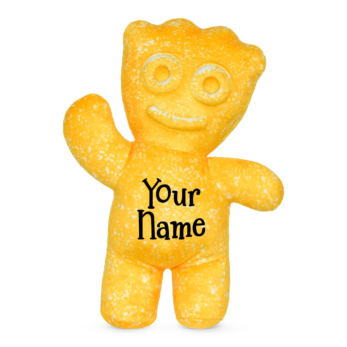 iscream Sour Patch Kids Personalized Embossed Candy Character Shaped Pillows - 16.75in x 12in (Yellow SPK)