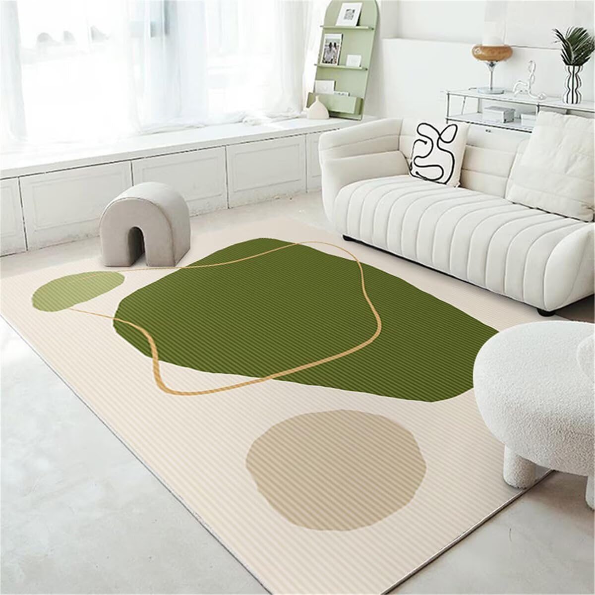Tapis de chambre style moderne 50x80 cm idéal pour un réveil en douceur