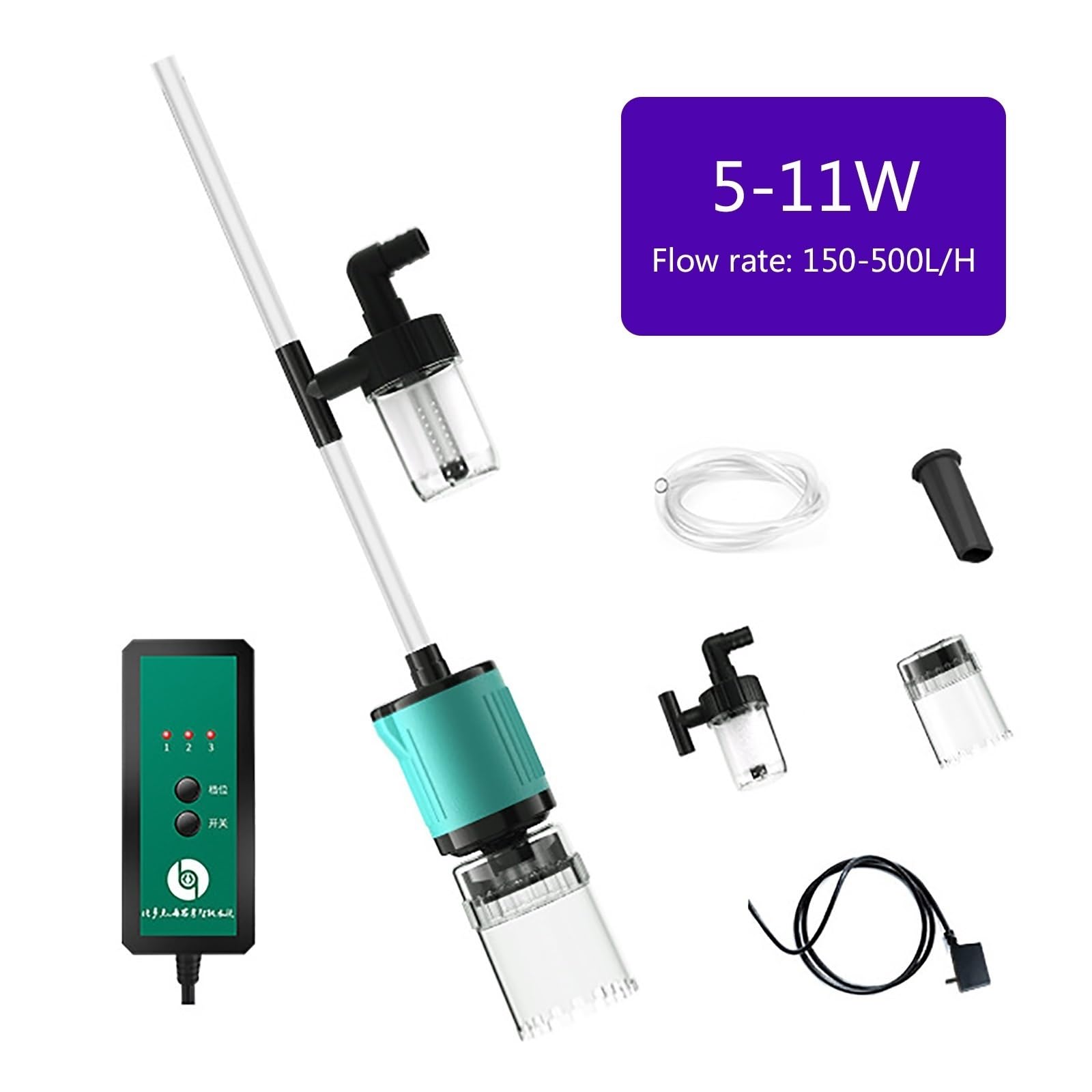 Limpiador de Grava eléctrico for acuarios, Potente Limpiador de peceras con Bomba de sifón, Ideal for Agua y peceras, Herramientas de Limpieza de Grava al vacío