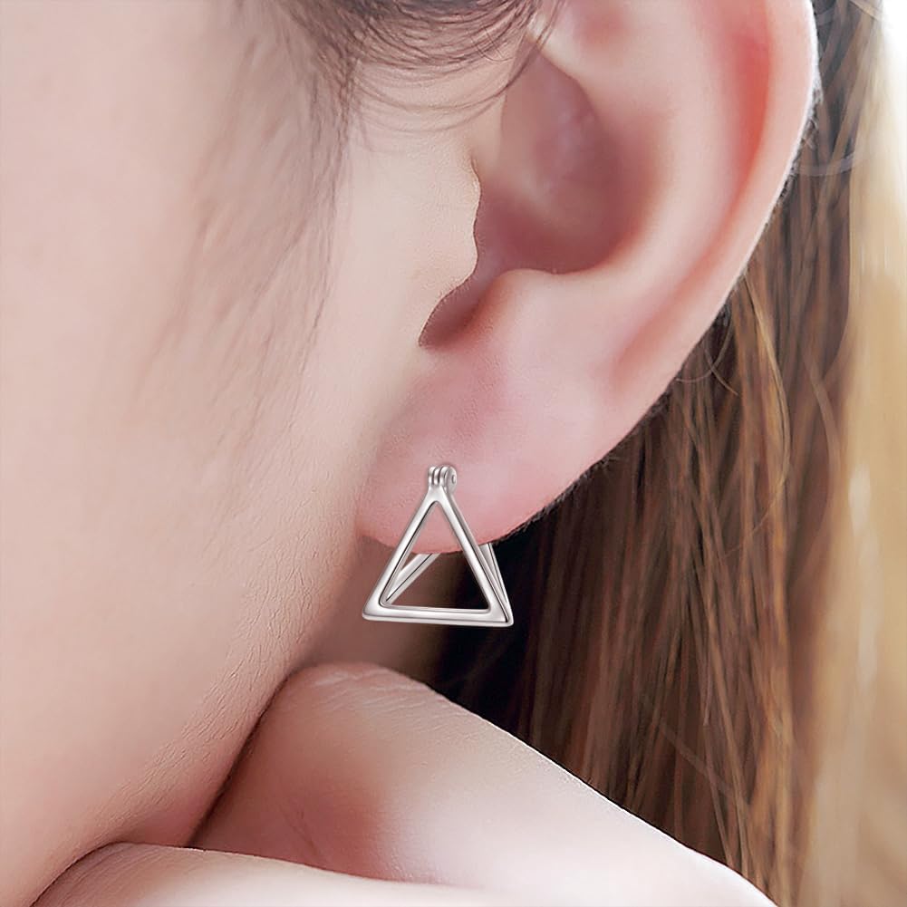 DAOCHONG S925 Sterling Silver Huggie Hoop Earrings for Women Birthday Clip on Ear Jewelry Gifts - Image 2