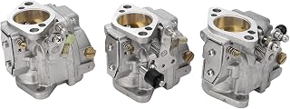 3 Pcs Carburetor Kit for MARINE 40HP 55HP 60HP 2-Stroke 1999-2006 Top Center Bottom Boat Outboard Carburetor