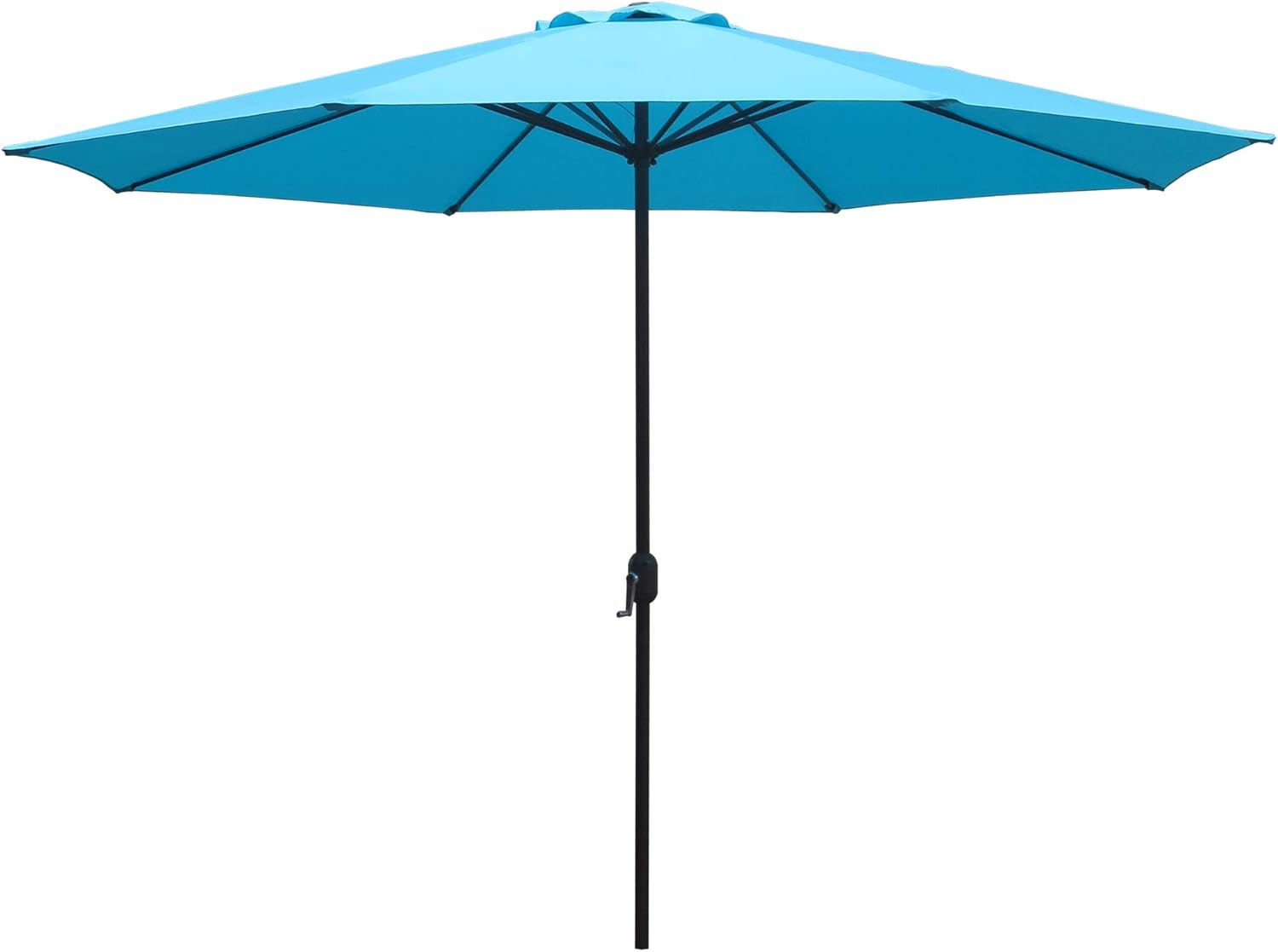 ABBLE 10 Ft Outdoor Patio Umbrella with Crank, Weather Resistant, UV Protective Umbrella, Durable, 8 Sturdy Steel Ribs, Market Outdoor Table Umbrella - Aqua