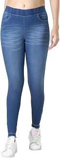 ZXN Clothing Wishker Shade,Girls & Womens,Slim Fit,Stretchable Denim Jegging,High Rise,Ankle Length Size Upto 26 to 40 Price In India