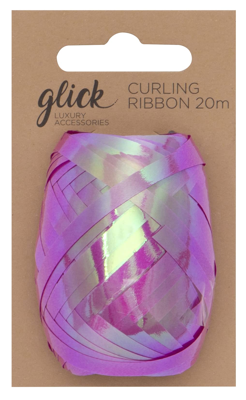 Glick Irridescent Pink Curling Ribbon, for use in Gift Wrapping, Arts and Crafts, Iridescent Pink Curling Ribbon