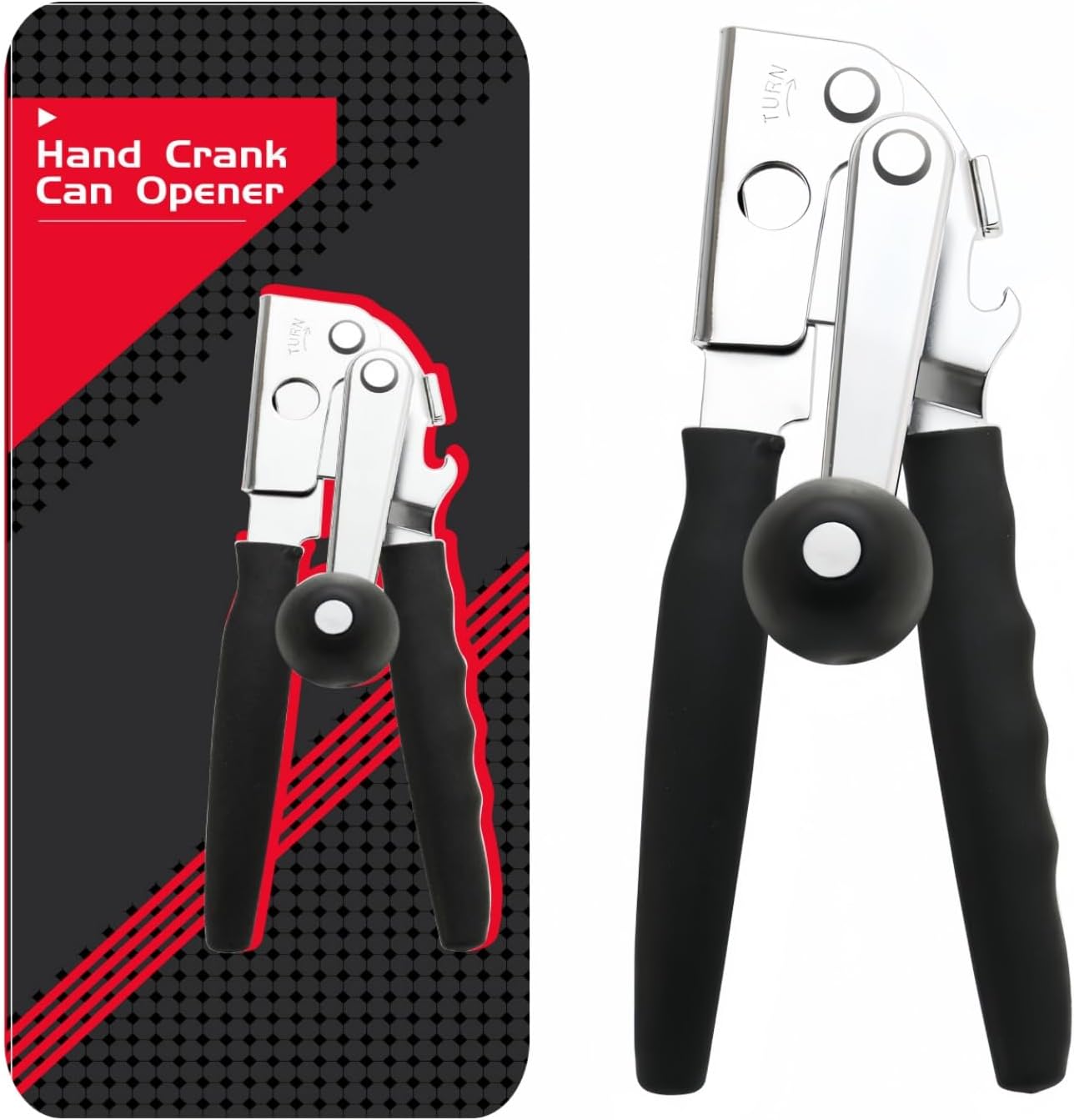 Manual Can Opener for Seniors, Smooth Edge for Arthritis & Weak Hands