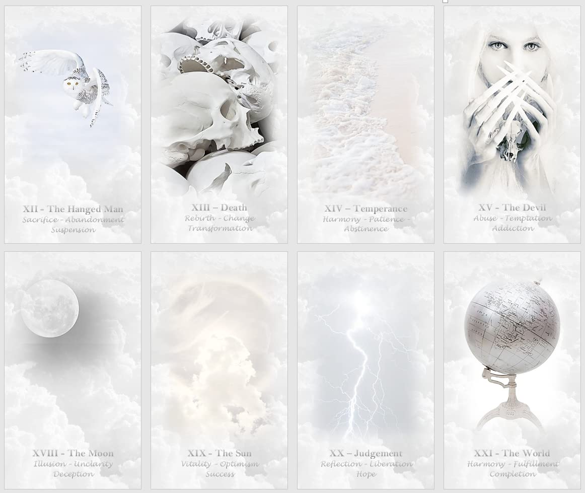 Generic White Sense Tarot Cards Deck Heaven and Paradise Tarot et Oracle Cards Deck