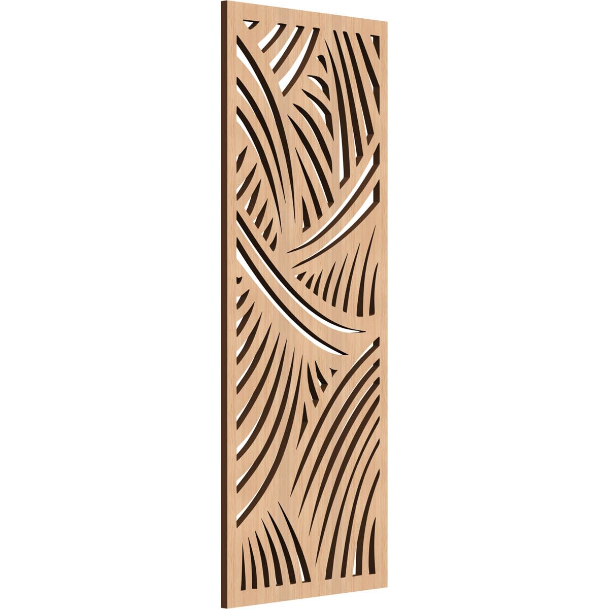Chester Decorative Pierced Fretwork Wood Wall Panels, 9 3/8"W x 24 3/8"H x 1/4"T, Hickory