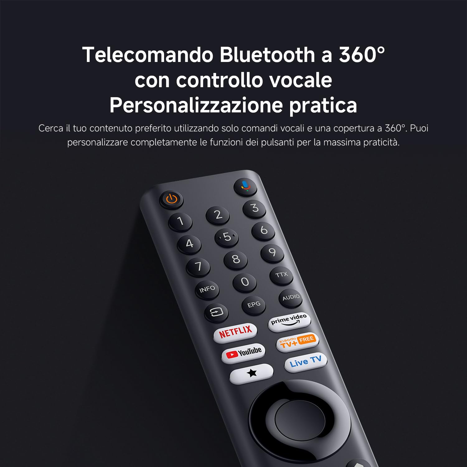 XIAOMI TV A Pro 50, 50 pollici (127 cm), 4K UHD QLED, Smart TV, Google TV, DVB-C/S/S2/T/T2, HDR10, Modalità Game Boost 120Hz, MEMC, Controllo Vocale, 2GB+8GB, Apple Airplay & Google Cast