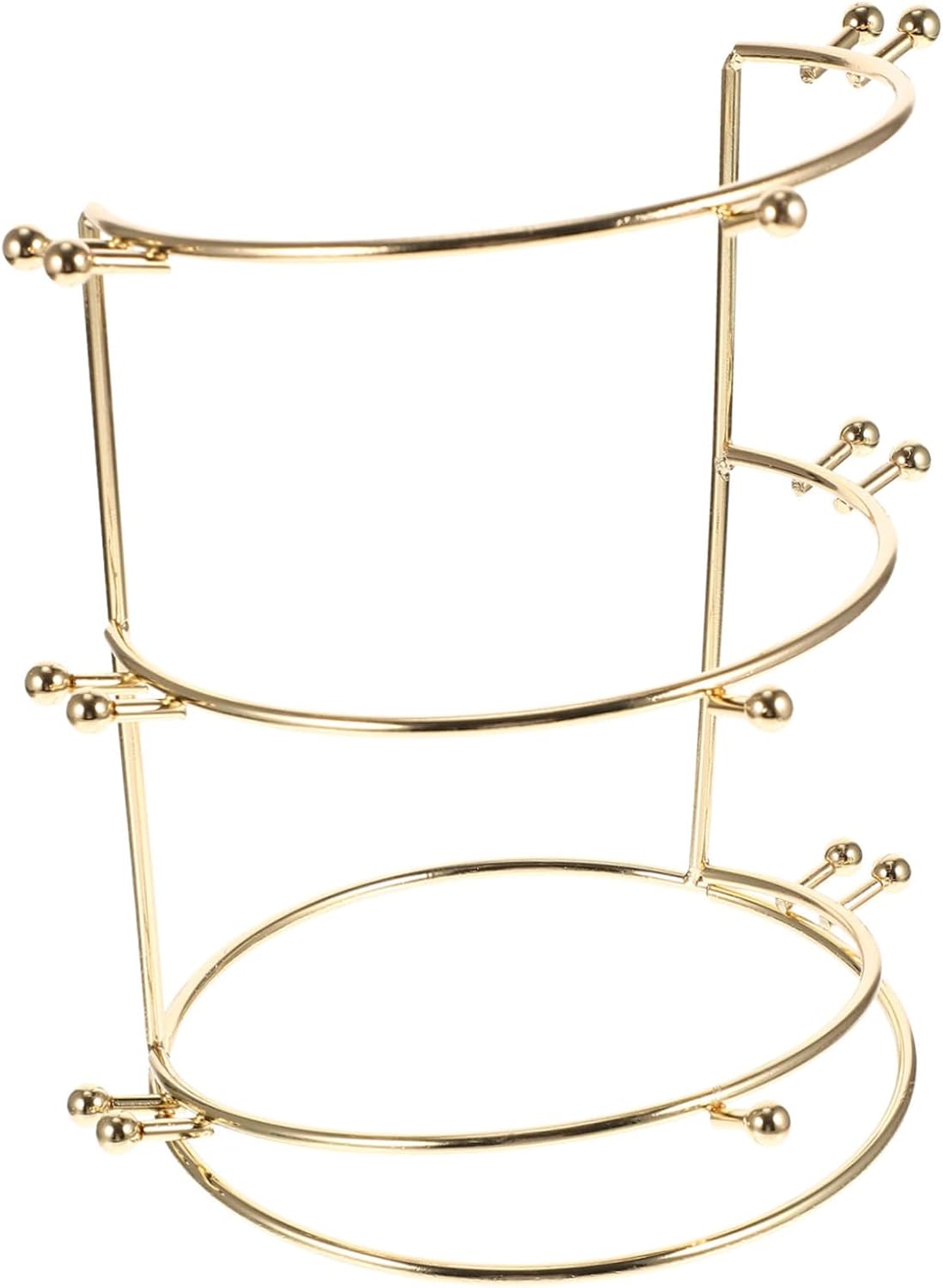Towers Supplies Gifts Crown Necklace Three-tier Stand Rack Jewelry Holder Girls Home Hair Bride Ties Layer Headband Hairband for Tree Organizer and Accessories Women Band Golden