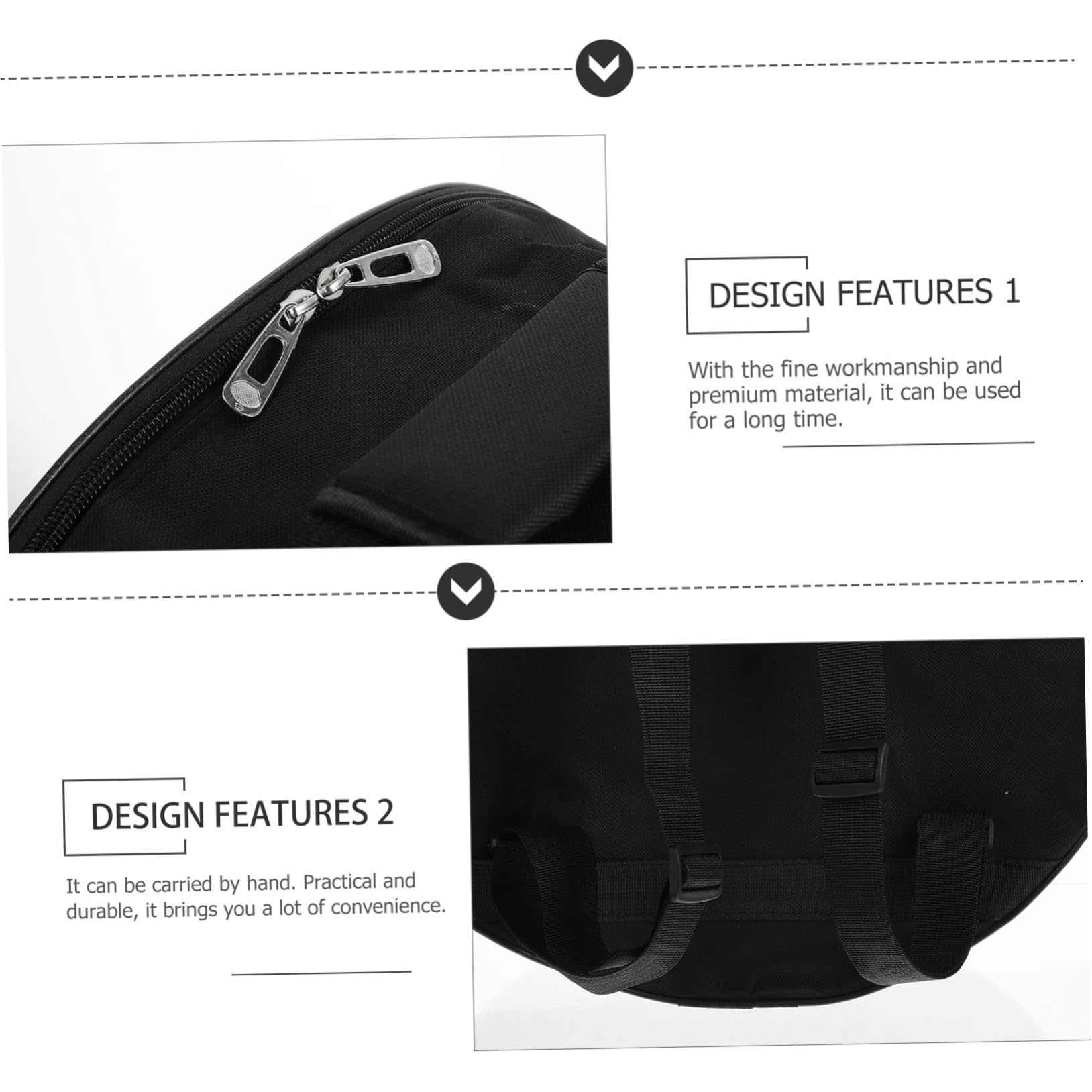 Yardwe Snare Drum Carrying Case 13/14 Inch Portable Bag for Drummers Black Accessories