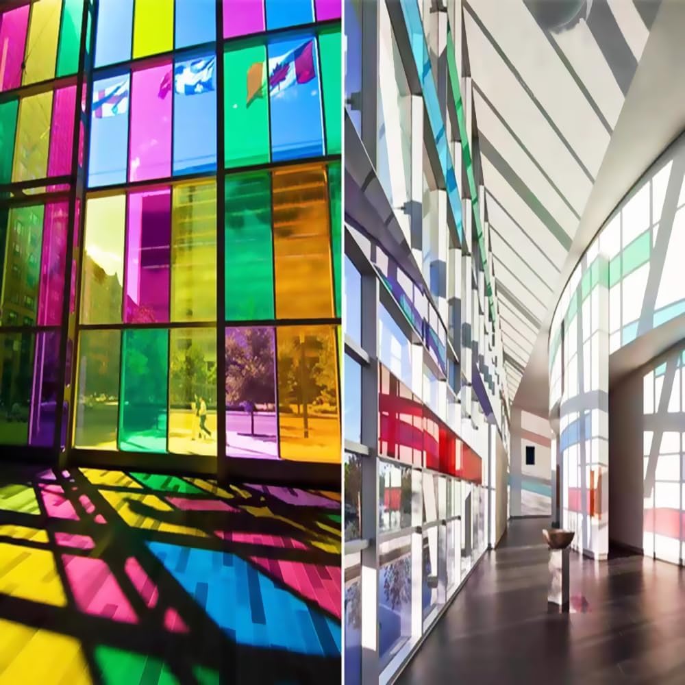 Película Iridiscente Para Ventanas - Efecto Holográfico Arcoíris, Autoadhesiva, Anti-UV Y Control De Calor - Decorativa Para Cristales, Manualidades Y Fiestas